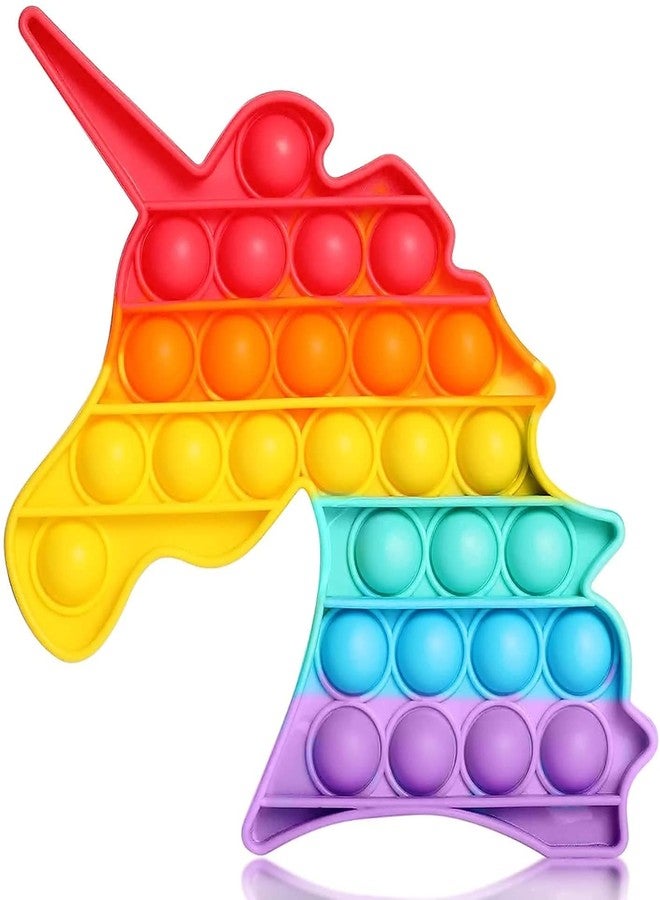 ZILLOQUIL Combo Pop Bubble, Fidget Popping Sounds Toy, Silicone Material, Relief Items Push Bubbles Toy for Autism Stress Reliever, Sensory Toy (Unicorn+Round Popit) - Image 3